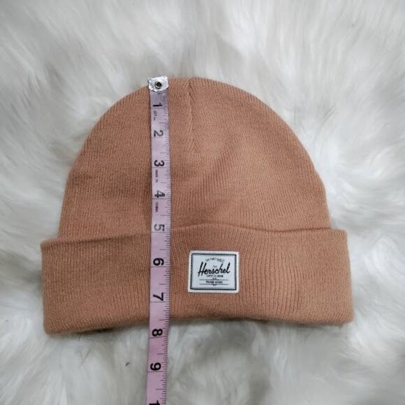 Herschel Supply Co. Elmer Logo Toque Rib-Knit Folded Cuff Beanie Cork Women's OS - Picture 10 of 10